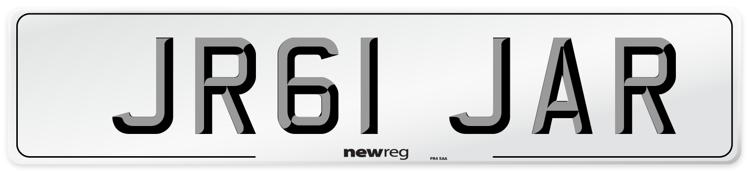 JR61 JAR Number Plate from New Reg
